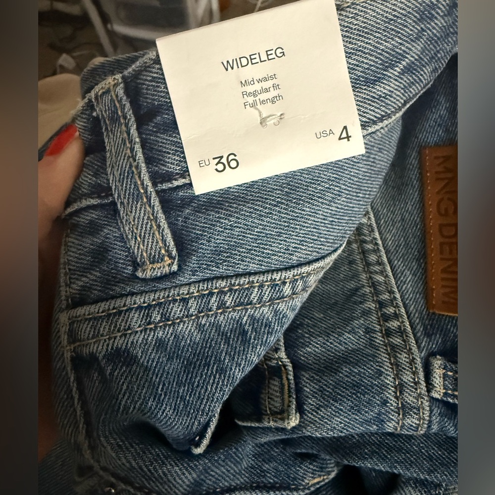 WIDE-LEG JEANS WITH TURN-UP HEM - Picture 9 of 9